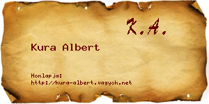 Kura Albert névjegykártya